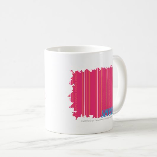 Dünne Streifen-Magenta 2 Kaffeetasse (VorderseiteRechts)