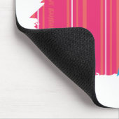 Dünne Streifen-Magenta 2 Mousepad (Ecke)