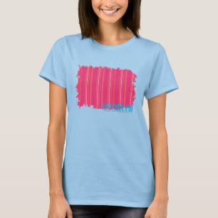 Dünne Streifen-Magenta 2 T-Shirt