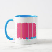 Dünne Streifen-Magenta 2 Tasse (Links)