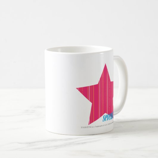 Dünne Streifen-Magenta 3 Kaffeetasse (VorderseiteRechts)