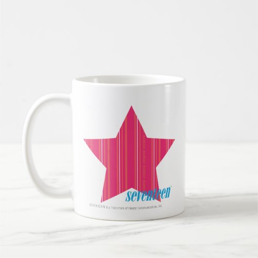 Dünne Streifen-Magenta 3 Kaffeetasse (Links)