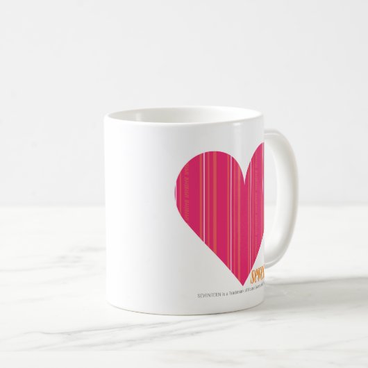 Dünne Streifen-Magenta 4 Kaffeetasse (VorderseiteRechts)