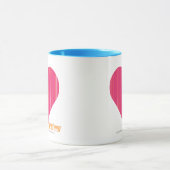 Dünne Streifen-Magenta 4 Tasse (Zentrum)