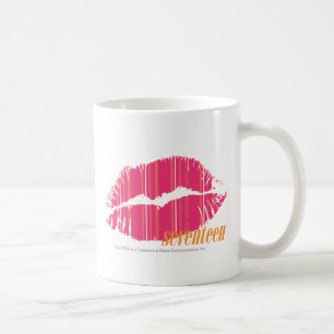 Dünne Streifen magentarot Kaffeetasse