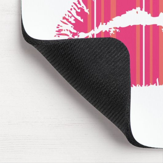 Dünne Streifen magentarot Mousepad (Ecke)