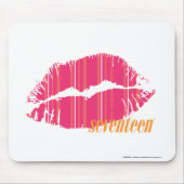 Dünne Streifen magentarot Mousepad (Vorne)