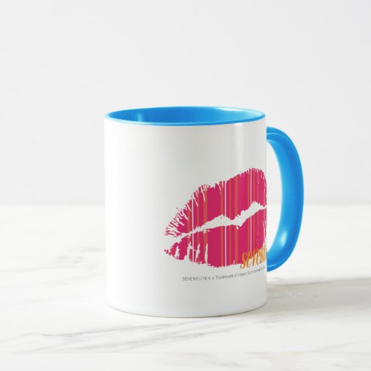 Dünne Streifen magentarot Tasse (VorderseiteRechts)