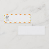 Dünne Streifen Mini Visitenkarte (Vorne/Hinten)