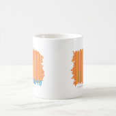 Dünne Streifen-Orange 2 Kaffeetasse (Mittel)