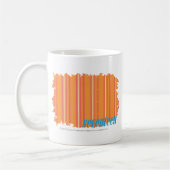 Dünne Streifen-Orange 2 Kaffeetasse (Links)