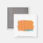 Dünne Streifen Orange 2 Magnet (Vorderseite/Rückseite)