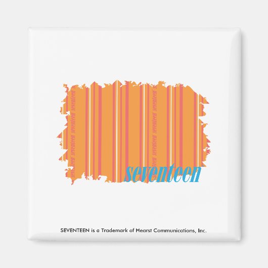 Dünne Streifen Orange 2 Magnet (Vorne)