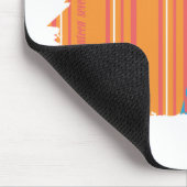 Dünne Streifen-Orange 2 Mousepad (Ecke)