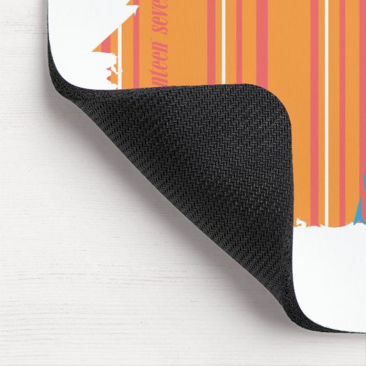 Dünne Streifen-Orange 2 Mousepad (Ecke)