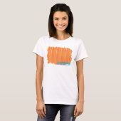 Dünne Streifen-Orange 2 T-Shirt (Vorne ganz)