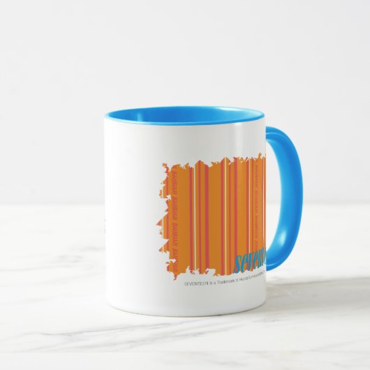 Dünne Streifen-Orange 2 Tasse (VorderseiteRechts)