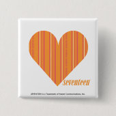 Dünne Streifen-Orange 3 Button (Vorderseite)