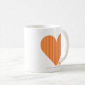 Dünne Streifen-Orange 3 Kaffeetasse (VorderseiteRechts)