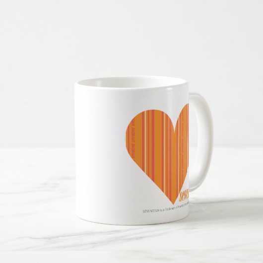 Dünne Streifen-Orange 3 Kaffeetasse (VorderseiteRechts)