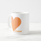 Dünne Streifen-Orange 3 Kaffeetasse (Vorderseite Links)