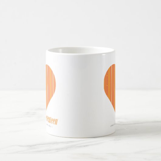 Dünne Streifen-Orange 3 Kaffeetasse (Mittel)