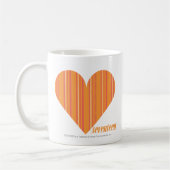 Dünne Streifen-Orange 3 Kaffeetasse (Links)