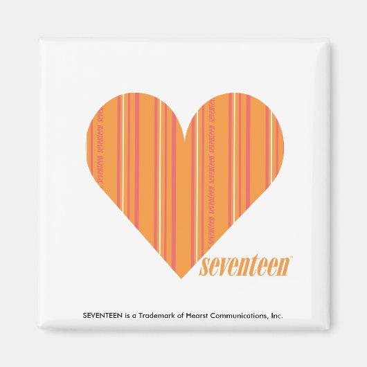 Dünne Streifen Orange 3 Magnet (Vorne)