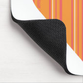 Dünne Streifen-Orange 3 Mousepad (Ecke)
