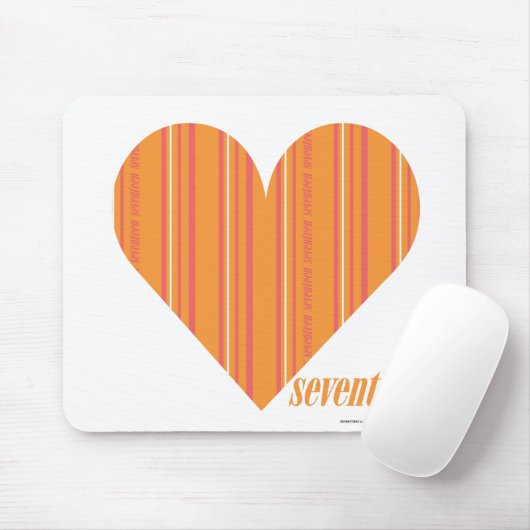 Dünne Streifen-Orange 3 Mousepad (Mit Mouse)