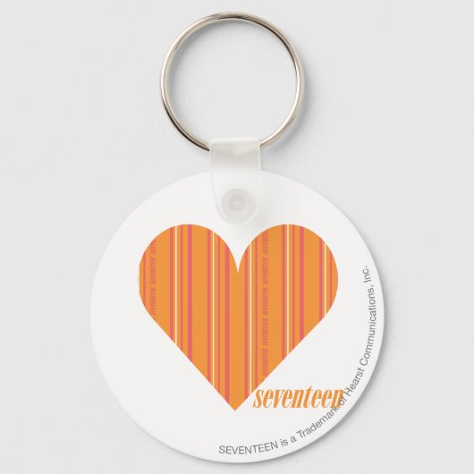 Dünne Streifen Orange 3 Schlüsselanhänger (Vorderseite)