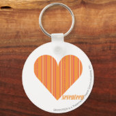 Dünne Streifen Orange 3 Schlüsselanhänger (Vorderseite)