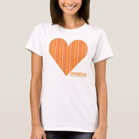Dünne Streifen-Orange 3 T-Shirt (Vorderseite)