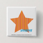 Dünne Streifen-Orange 4 Button (Vorderseite)