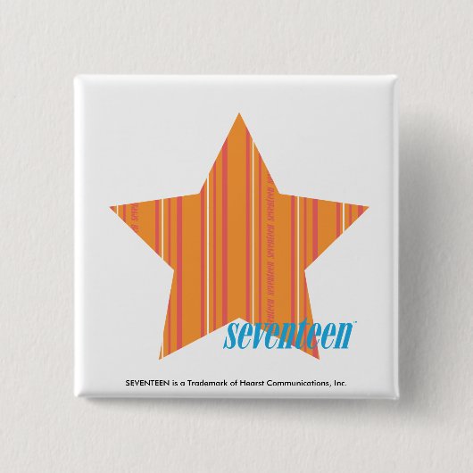 Dünne Streifen-Orange 4 Button (Vorderseite)