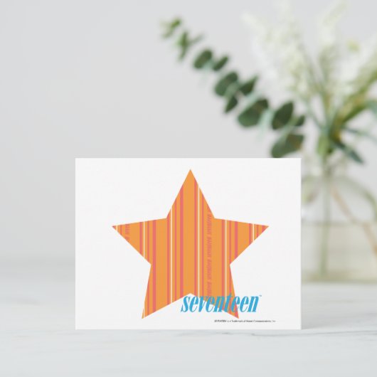 Dünne Streifen Orange 4 Postkarte (Stehend Vorderseite)