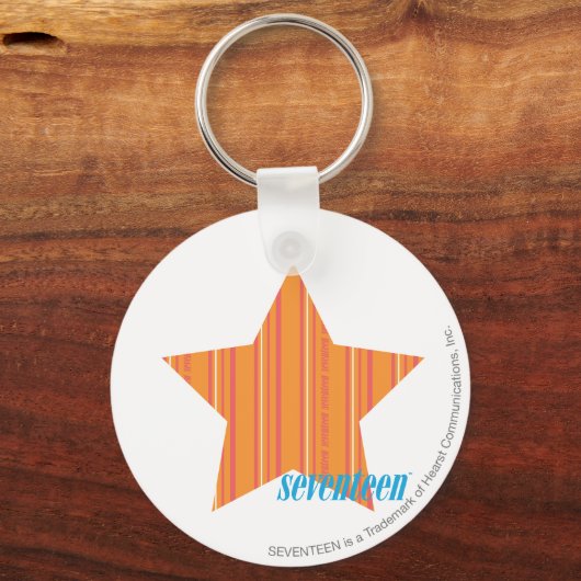 Dünne Streifen Orange 4 Schlüsselanhänger (Vorderseite)