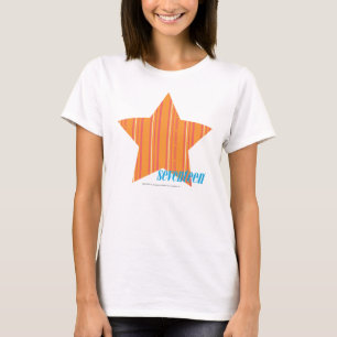 Dünne Streifen-Orange 4 T-Shirt