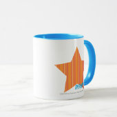 Dünne Streifen-Orange 4 Tasse (VorderseiteRechts)