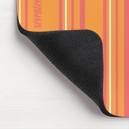 Dünne Streifen orange Mousepad (Ecke)