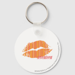 Dünne Streifen orange Schlüsselanhänger