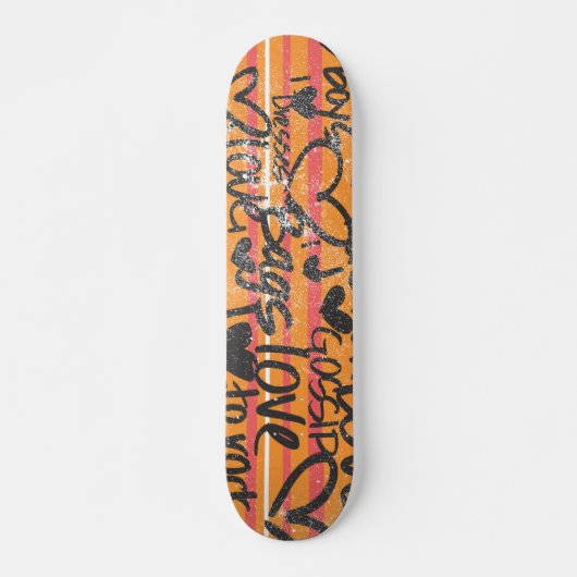 Dünne Streifen orange Skateboard (Vorne)