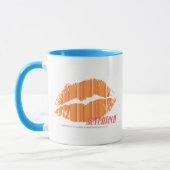 Dünne Streifen orange Tasse (Links)