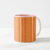 Dünne Streifen orange Zweifarbige Tasse (VorderseiteRechts)