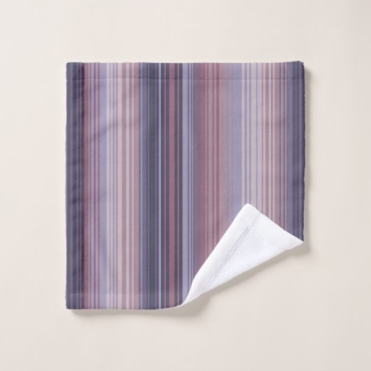 dünne Streifen, Pflaume, Mauve, Rosa Badhandtuch Set (Waschlappen)