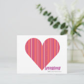 Dünne Streifen Pink 3 Postkarte (Stehend Vorderseite)