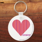 Dünne Streifen Pink 3 Schlüsselanhänger (Vorderseite)