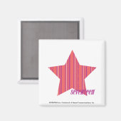 Dünne Streifen Pink 4 Magnet (Vorderseite/Rückseite)