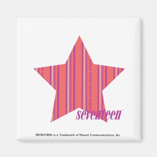 Dünne Streifen Pink 4 Magnet (Vorne)
