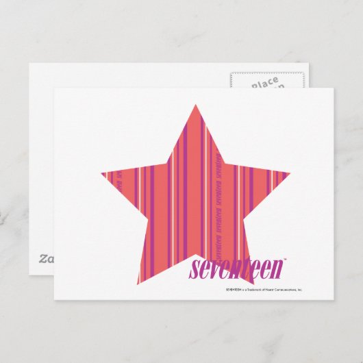 Dünne Streifen Pink 4 Postkarte (Vorne/Hinten)